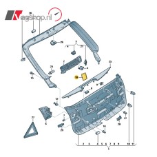 Audi A6 C7 4G Afdekkapje op Achterklep